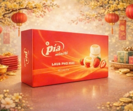 HỘP BÁNH PÍA LAVA PHÔ MAI MỨT DÂU TÂY - HỘP 6 CÁI