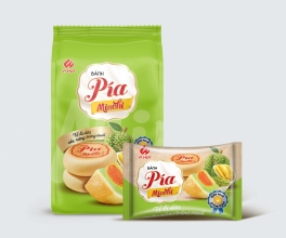 BÁNH PÍA VỊ LÁ DỨA SẦU RIÊNG TRỨNG MUỐI (TÚI 12 CÁI) - 1080G