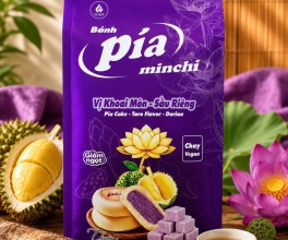 BÁNH PÍA CHAY VỊ KHOAI MÔN SẦU RIÊNG - 300G