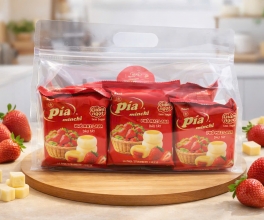 BÁNH PÍA PHÔ MAI LAVA DÂU TÂY - TÚI 6 CÁI - 516G