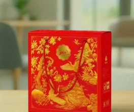 HỘP QUÀ BÁNH PÍA TẾT THẬP CẨM - HỘP ĐỎ 12 CÁI