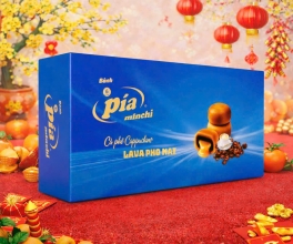 HỘP BÁNH PÍA LAVA PHÔ MAI CÀ PHÊ CAPPUCCINO - HỘP 6 CÁI