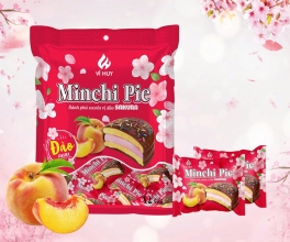 BÁNH MINCHI PIE PHỦ SOCOLA VỊ ĐÀO SAKURA 